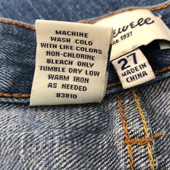 Madewell Denim Straight Leg Jeans, Size 27 - Picture 7 of 7